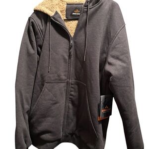 NWT Ridgecut Mens Sherpa Lined Zip Up Jacket